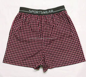 Boxer court à carreaux pour hommes, culotte OEM, vente en gros, en bambou, inde, - Product Image 2