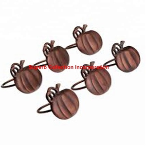 Anillo de cobre antiguo con forma de calabaza para decoración de boda, servilletas de alta calidad, oferta - Product Image 3