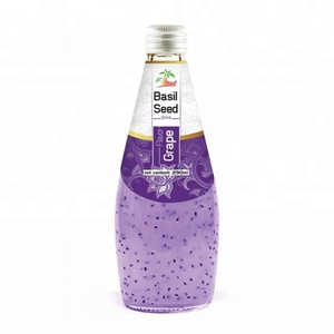 Bebida de Semillas de Albahaca con Sabor a Cereza Natural Fresca de 290 ml en Botella de Vidrio, Servicio OEM - Product Image 4