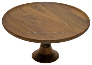 Soporte de pastel redondo de madera real de alta calidad, pieza de servicio de estilo Ins para decoración de hogar y restaurante, soporte de madera de alta calidad - Product Image 2