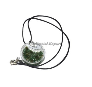 Green Aventurine Acrylic <b>Orgonite</b> Pendant - Product Image 1