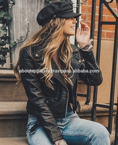 แจ็คเก็ตหนังแกะแท้สำหรับผู้หญิงปี 2026 แฟชั่นเสื้อแจ็คเก็ตมอเตอร์ไซค์และเสื้อโค้ท ตกแต่งลายปัก ดีไซน์ล่าสุด - Product Image 5