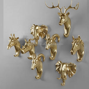 ตะขอติดผนังหัวสัตว์ทำจากโลหะอะลูมิเนียมเป็นมิตรต่อสิ่งแวดล้อมแบบอเนกประสงค์สำหรับตกแต่งบ้านสำหรับเสื้อโค้ท - Product Image 1
