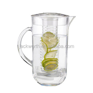 Jarra de agua de infusión de fruta de fiesta moderna ecológica de plástico acrílico de base cuadrada - Product Image 6