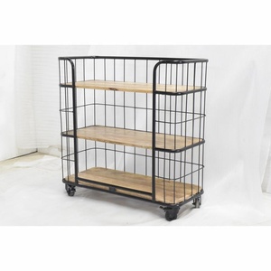 Muebles de cocina diseñados Ruedas móviles Servicio de cocina Carrito de exhibición para el hogar Hotel Bar y restaurante Uso de almacenamiento de productos - Product Image 1