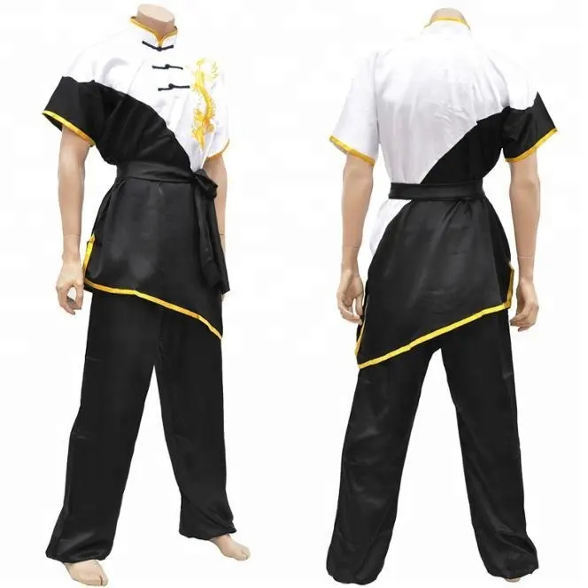 Traditional Women's Kung Fu Suits with Black Frog Buttons Kids Tai Chi Uniforms Kung Fu Short Sleeve Training Suits Kids Martial