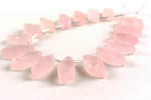 18 Pieces Marquise Shape Natural Rough Rose Quartz Gemstone Top Quality Handcut Raw Jewelry Making Beads Wholesale - Product Image 3