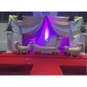 有名な結婚式のフレンチソファセットイタリアのレセプション結婚式のステージソファセット高品質のインドの結婚式のステージ家具