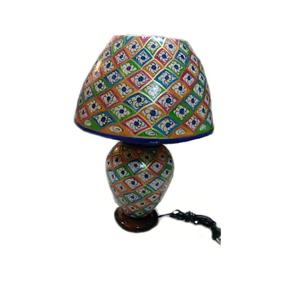 Vase artisanal SUAZ en peau de chameau, motif géométrique ovale, fait main, style folklorique, en verre soufflé - Product Image 5