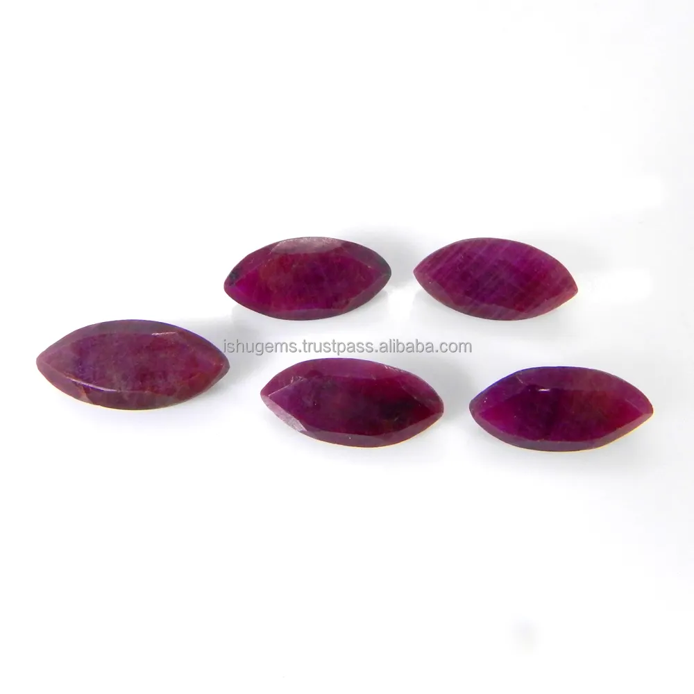 Marquise Geslepen Natuurlijke Edelsteen 5 Pcs Groothandel Veel Ruby 16X8Mm Ishu Gems Roze 32.55cts In; 27243 IG13289 Aa