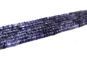 Piedra preciosa de iolita Natural de 13 "de alta calidad, piedra semipreciosa facetada, cuentas azules, joyería hecha a mano - Product Image 3