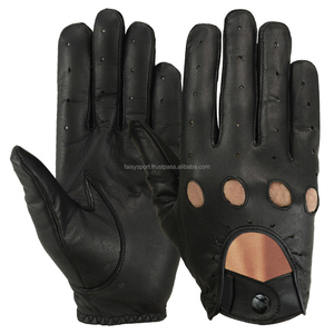 GANTS DE CONDUITE POUR HOMMES SLIM FIT CHAUFFEUR EN CUIR D'AGNEAU ROBE MODE MOTO GANT STYLE VINTAGE - Product Image 1