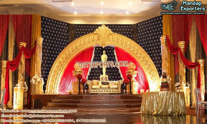 Cadre de scène de mariage en demi-lune, nouveau, de styliste, en Arc, demi-lune, élégant - Product Image 4