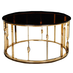 TABLE basse moderne avec dessus en verre, en métal, de style européen, TABLE de canapé, meilleure vente - Product Image 1