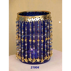 Venta caliente de diseño personalizado de cristal azul decorativo estrella larga Tealight soporte votivo - Product Image 1