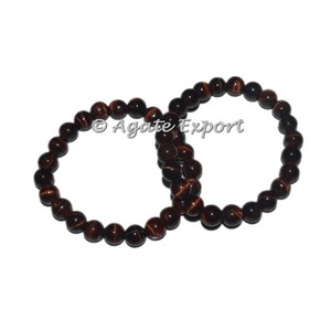 กำไลข้อมือลูกปัดคลาสสิกสำหรับเด็ก ชุบเงิน ประดับด้วยพลอยอาเกตสีแดง - Product Image 2
