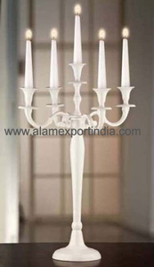 Candelabros de plata de lujo, centros de mesa de boda, 5 brazos, venta al por mayor, centros de mesa de boda, candelabros de metal - Product Image 3