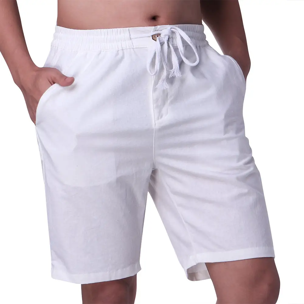 2024 thoáng khí chất lượng cao người đàn ông cotton quần short bãi biển mùa hè quần short người đàn ông sexy quần short thời trang