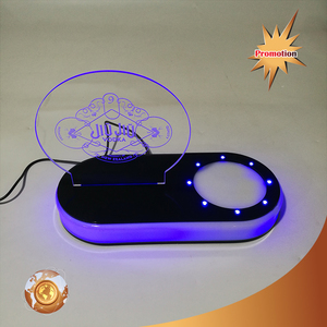 Présentoir LED en acrylique avec couleur et logo personnalisés, support de bouteille de vin écologique pour publicité, idéal pour spiritueux/liqueurs - Product Image 1