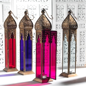 Colecciones de Arte de la India de Alta Calidad, Linterna de Vidrio y Latón Hecha a Mano, Color y Tamaño Personalizables para el Hogar, Oficina, Bodas, Navidad - Product Image 5