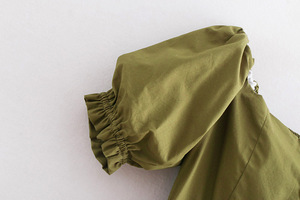 เดรสทำงานผู้หญิงสีพื้นเรียบหรูแบบเปิดไหล่ ปี 2020 - Product Image 4