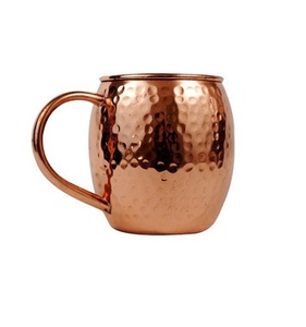 550ml Inida Manufacturer Hammered Copper Drinking Cups Hammered Moscow Mule <b>Mug</b> <b>Set</b> - Product Image 1