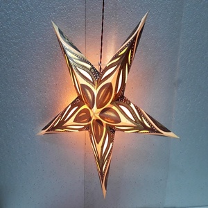 Lámparas de estrellas de papel impresas de Navidad de varios colores decoraciones navideñas de varios colores lámparas de estrellas de papel impresas nuevas estrellas de papel - Product Image 1