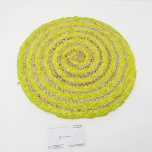 Jute and Cotton Braided Placemats Christmas Placemats From India Custom Round Decorative <b>Kitchen</b> Placemats Bulk - Product Image 3