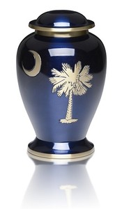 Palmetto-urna de cremación de Metal para cenizas y funerarias, suministros de árbol y Media Luna pulida de calidad prémium - Product Image 2
