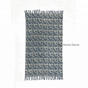 Wholesale Handmade Area Carpets and Rugs Living Room, Cotton Carpets Rugs Outdoor Yoga Picnic Hand Woven Rug - Product Image 1