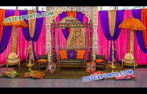 อุปกรณ์ตกแต่งเวที mhandi สำหรับตกแต่งเวทีมุสลิม nikah Mehndi - Product Image 3