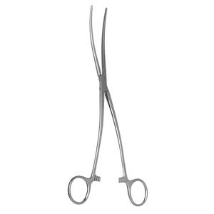 Pince à pansement utérin Bozeman 26cm droite et incurvée en acier inoxydable allemand Mahersi - Product Image 1