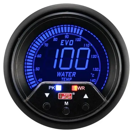 60 mm LCD Display with Warning Function Water Temperature Gauge