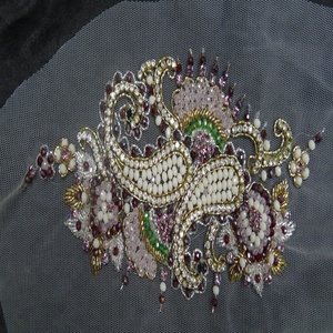 ดอกไม้ที่ทำด้วยมือการออกแบบแพทช์ผ้าสำหรับชุดแต่งงาน - Product Image 4