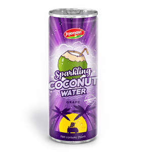 Eau de noix de coco pétillante avec jus de raisin, 250ml en conserve, Fournisseurs d'eau de noix de coco - Product Image 1