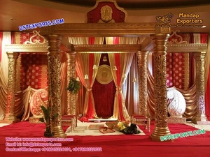 Socle de mariage indien, Style Grand Rajwada, Mandap de mariage asiatique, - Product Image 5