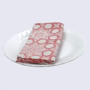 Geo Chokri розовый индийский ручной работы с набивным рисунком 100% из чистого хлопка салфетки для обеденного стола с вышивкой для продажи