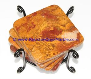 Juegos de posavasos de ónix Decoración de piedra de varios estilos marrón para el hogar Tallado y pulido para regalos Proveedor mayorista - Product Image 4