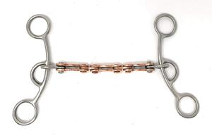 Fût naturel, mors de cheval en cuivre, chaîne de vélo, bouche en acier inoxydable, joues - Product Image 2