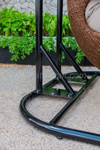 Chaise suspendue en rotin synthétique poly résine à 2 places au design moderne et élégant, hamac, meubles de patio en osier, ensemble de jardin d'extérieur - Product Image 5