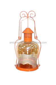 Farol de Metal Decorativo, Farol de Vidrio Craquelado de Alta Calidad, Farol Decorativo para Velas, para Iglesia, Artículos de Iluminación Hechos a Mano - Product Image 3