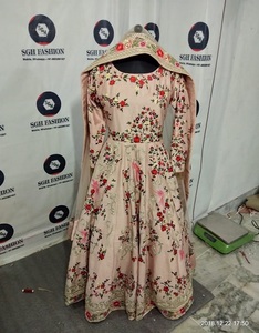 ล่าสุดชุด Anarkali ชุดด้ายประดับด้วยผ้าที่มีคุณภาพสูงสามารถปรับแต่งในสีและขนาดใดๆ - Product Image 2