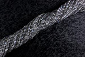 Cuentas de Fuego Azul facetadas Rondelle de piedras preciosas de labradorita Natural de 1 hebra de 12,5 "de largo para collar de pulsera de joyería - Product Image 4