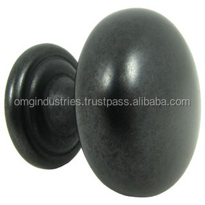 Perilla de puerta decorativa negra ovalada de OMG Industries, manija de puerta de armario, manija y perillas de muebles antiguos - Product Image 5