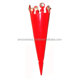 Florero de Metal de latón para decoración del hogar, cono decorativo - Product Image 4