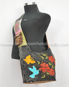 Little Birdie Print Trendy Razorcut Stonewash Cotton <b>Shoulder</b> <b>Bag</b> RSCB 271 - Product Image 2