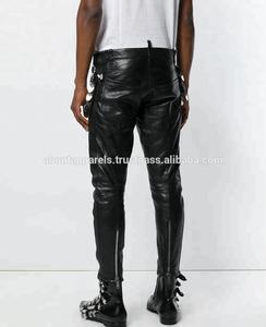 Popular Winter Genuine Sheepskin <b>Leather</b> Pant <b>Trousers</b> with Zippers for Women - Product Image 3