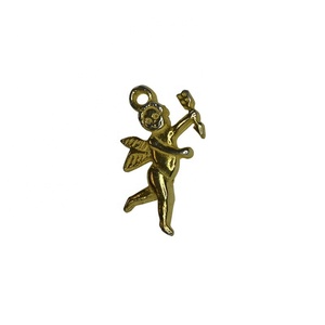 Abalorio de Ángel de Plata de Ley 925, joyería chapada en oro para bodas, patrón de números - Product Image 1