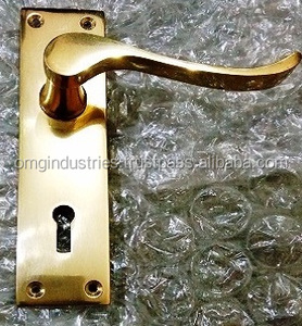 OMG các ngành công nghiệp Victorian Scroll Brass cửa xử lý khóa đồ nội thất phần cứng cửa đòn bẩy xử lý với tấm - Product Image 2