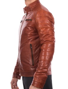 Veste de motard d'hiver en cuir pour hommes OEM Sportswear avec rembourrage renforcé et respirant pour une conduite confortable - Product Image 6